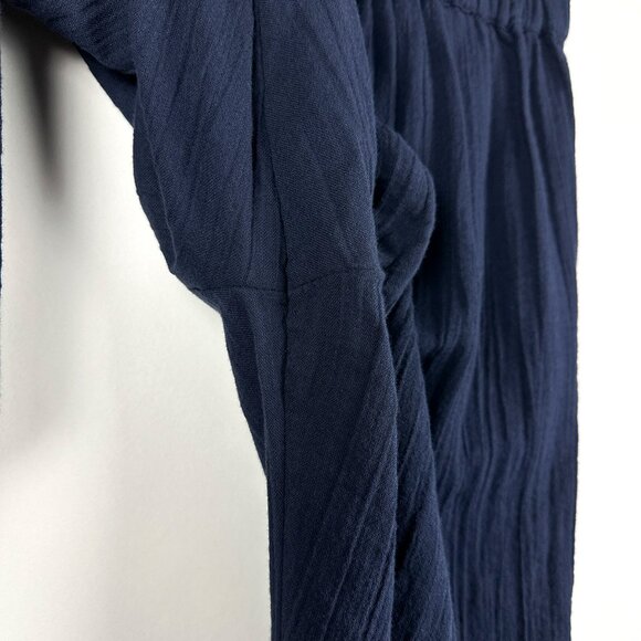 Soft Surroundings Gauze Pull-On Wide Leg Navy Blue Pants Size PXS Petite - Picture 7 of 13